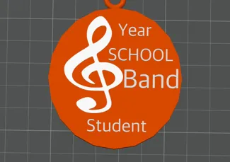 School Band Instrument Box Tag or Ornament Custom