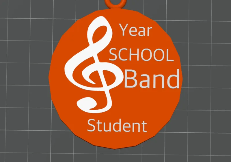 School Band Instrument Box Tag or Ornament Custom