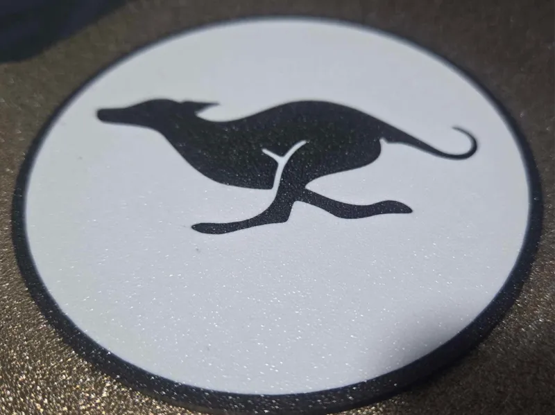 Greyhound Coaster 100mm x 100mm x 3mm
