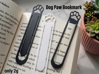 Dog paw bookmark