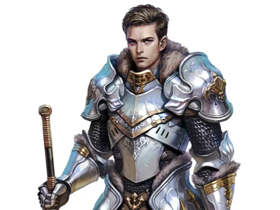 Figurine de paladin pour jeu de rôle