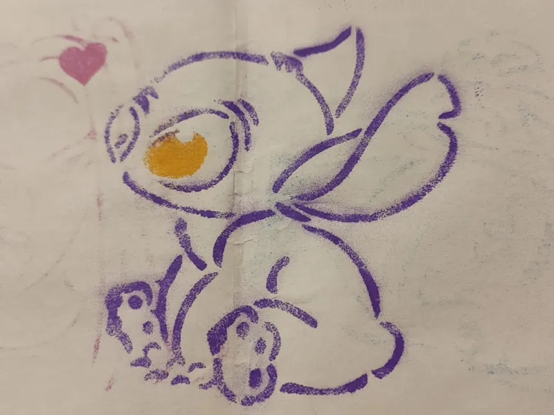 Pochoir Stitch Coeur