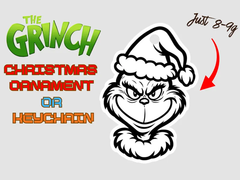 Grinch Christmas Ornament/ Keychain