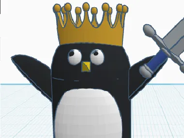 llavero de pingüino rey
