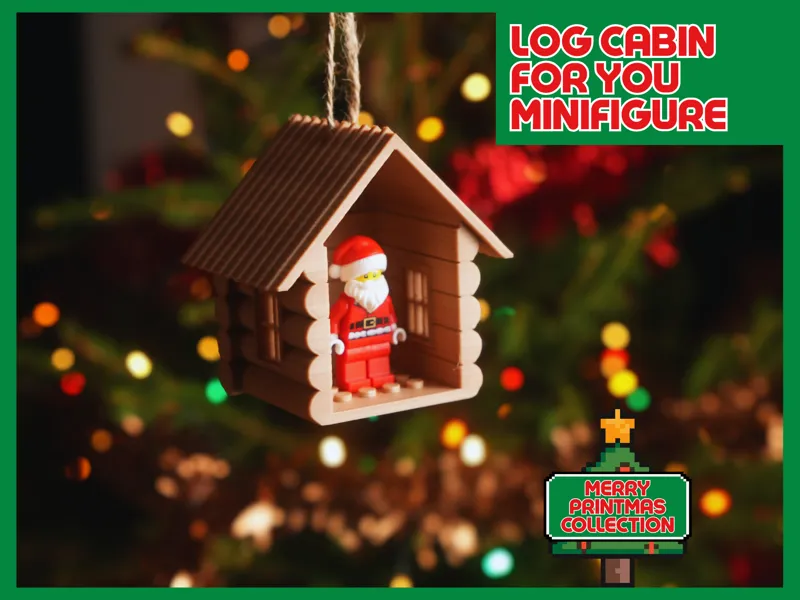 Log cabin for minifigures