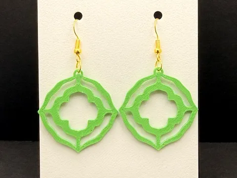Gothic Arch Bloom Earrings (0.4mm Nozzle)