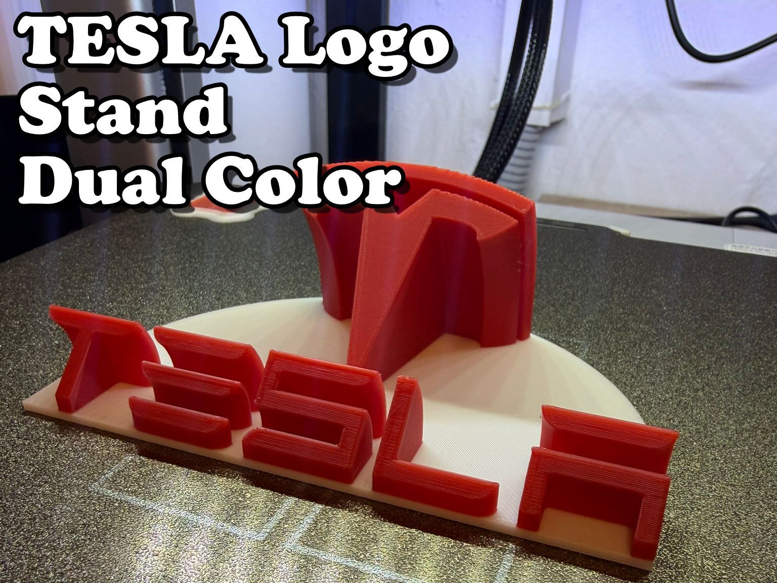 Tesla Logo Display Stand – Dual Color
