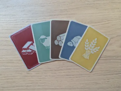 Catan Resource Cards Set | Board Game Tokens