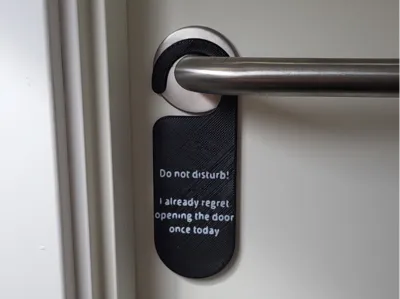 Funny "Do Not Disturb" Door Sign