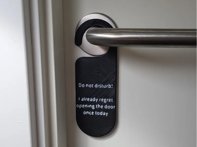 Funny "Do Not Disturb" Door Sign