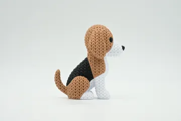 Accesorio para impresora 3D: Knitted Beagle Dog — vista de referencia 3