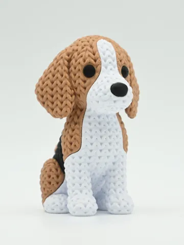 Accesorio para impresora 3D: Knitted Beagle Dog — vista de referencia 2