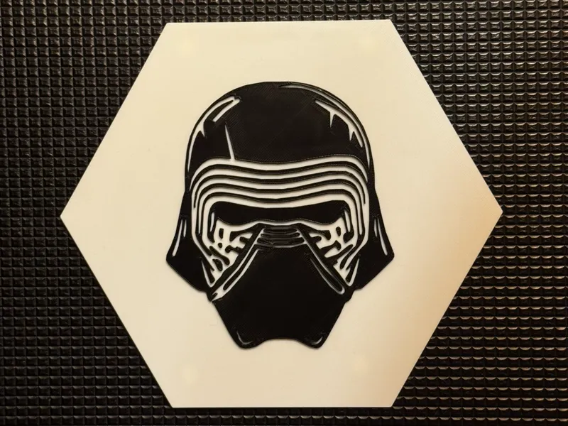 Kylo Ren Helmet Hexagon Wall Art