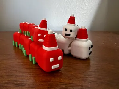 Santa Hat Blockapillar - Flexi Caterpillar 