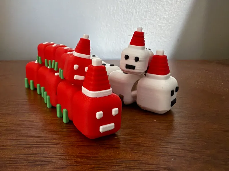 Santa Hat Blockapillar - Flexi Caterpillar