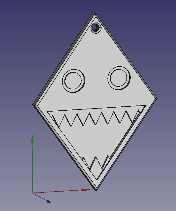 Gawr Gura Inspired Earring/Keychain view 2
