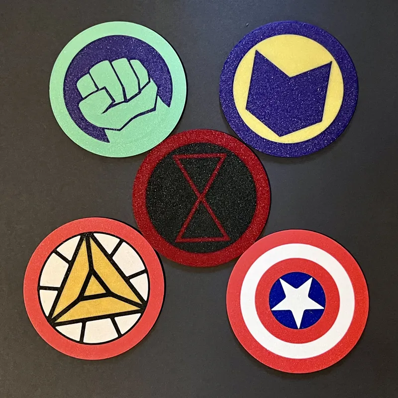 Mulicolour Marvel coasters