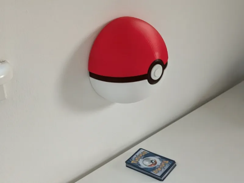 Pokeball - Wand Deko mit Geheimfach
