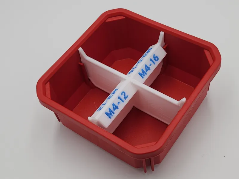 Packout divider X for labels low profile updated