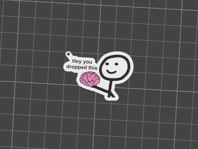 Hey! you dropped this - funny keychain