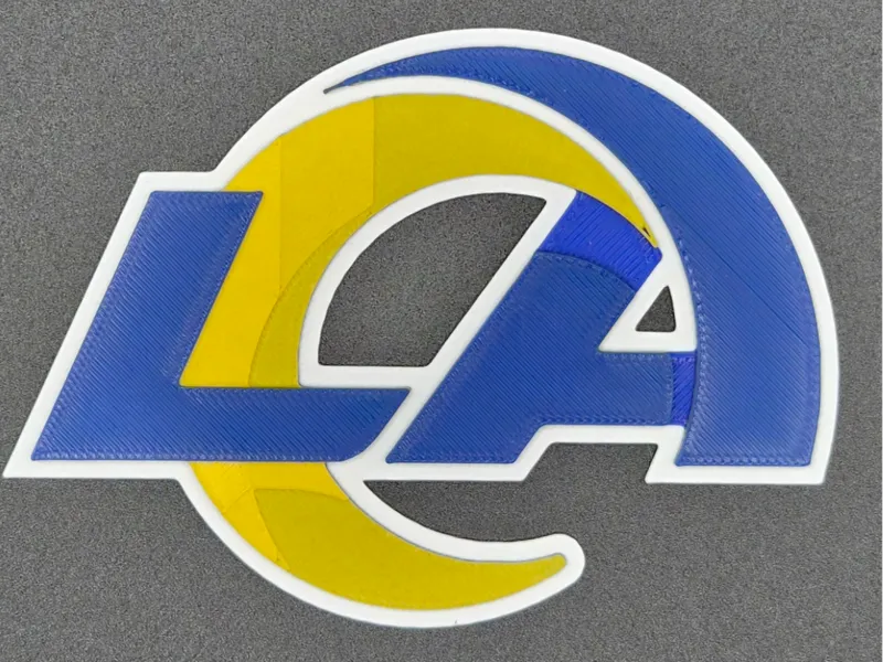 Rams Layered Logo - Wall Art, Magnet & Keychain