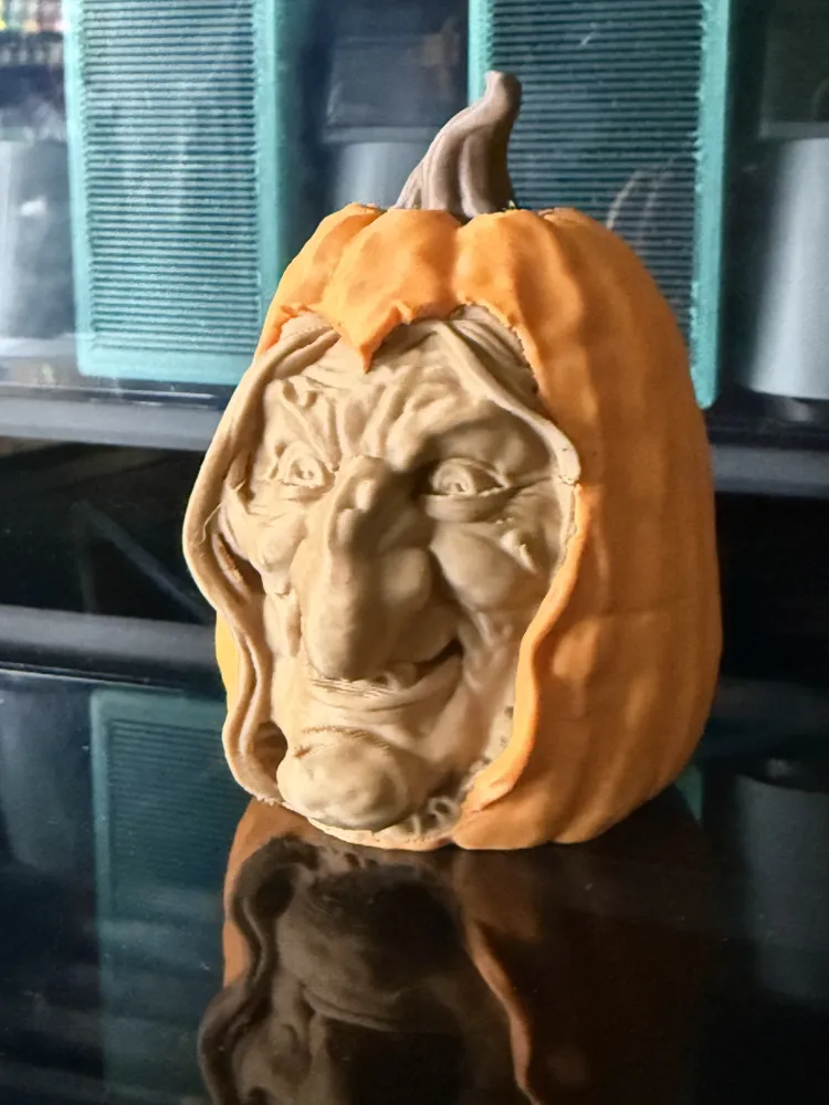 Pumpkin Witch Halloween - Free 3D Print Model - MakerWorld