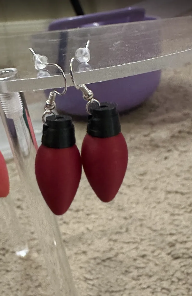 Christmas Bulb Earrings view 3