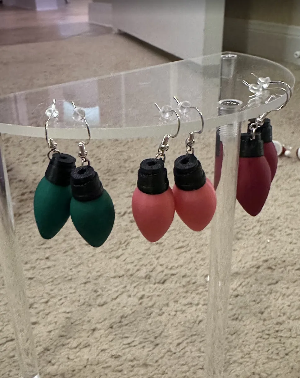 Christmas Bulb Earrings view 2