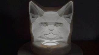 Low Poly Cat 3D Lamp