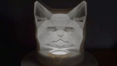 Low Poly Cat 3D Lamp