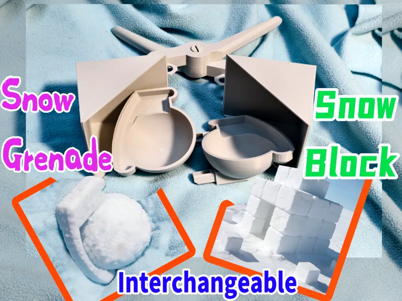 Interchangeable snowball maker