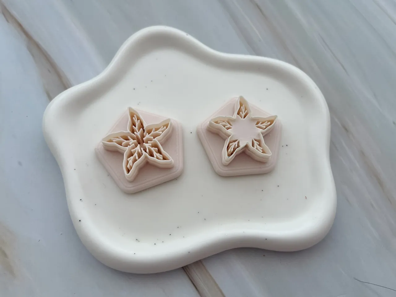 Christmas Flower Polymer Clay Earrings Cutters Set view 3