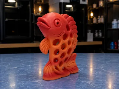 Majestic Coral Fish with Honeycomb Pattern