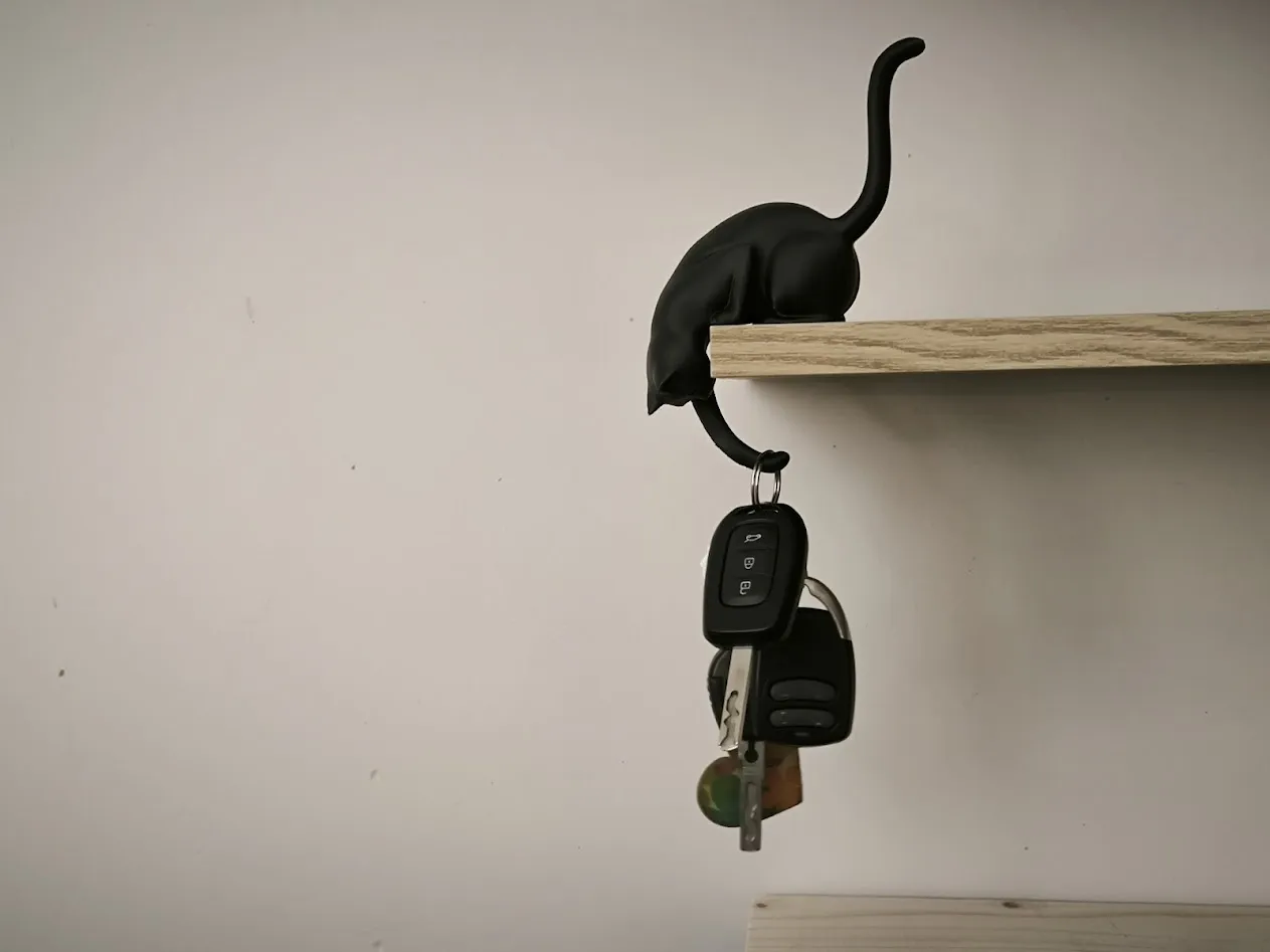 Cat Shelf Hook with Lantern view 3