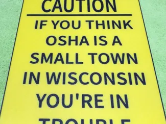 OHSA Warning Sign