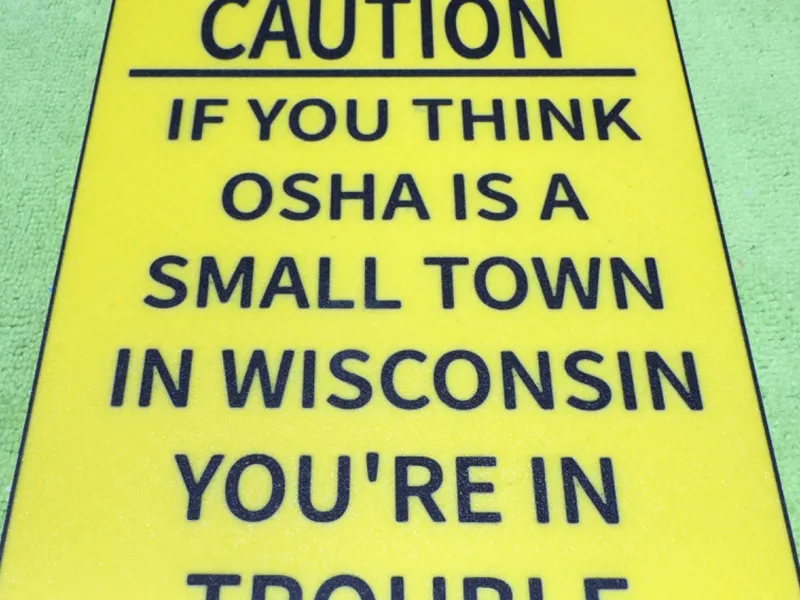 OHSA Warning Sign