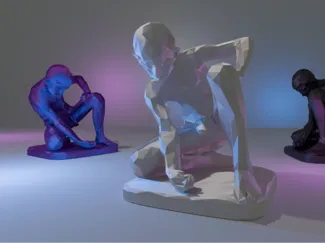 Explorer sculpture (low poly)