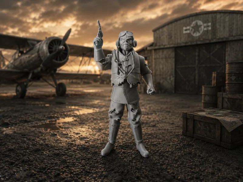 Iron Maiden Eddie Undead Airplane Pilot