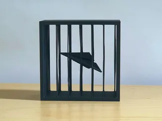Suspended Paper Airplane