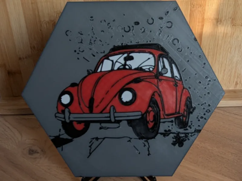 Tableau hexagonal Coccinelle