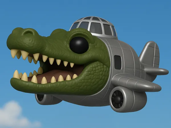 Figurine Bombardino Crocodilo style Funko Pop