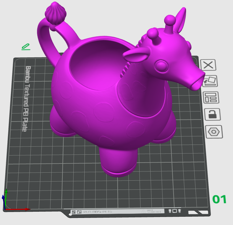 Miniatura 2 do modelo 3D 长颈鹿浇水壶