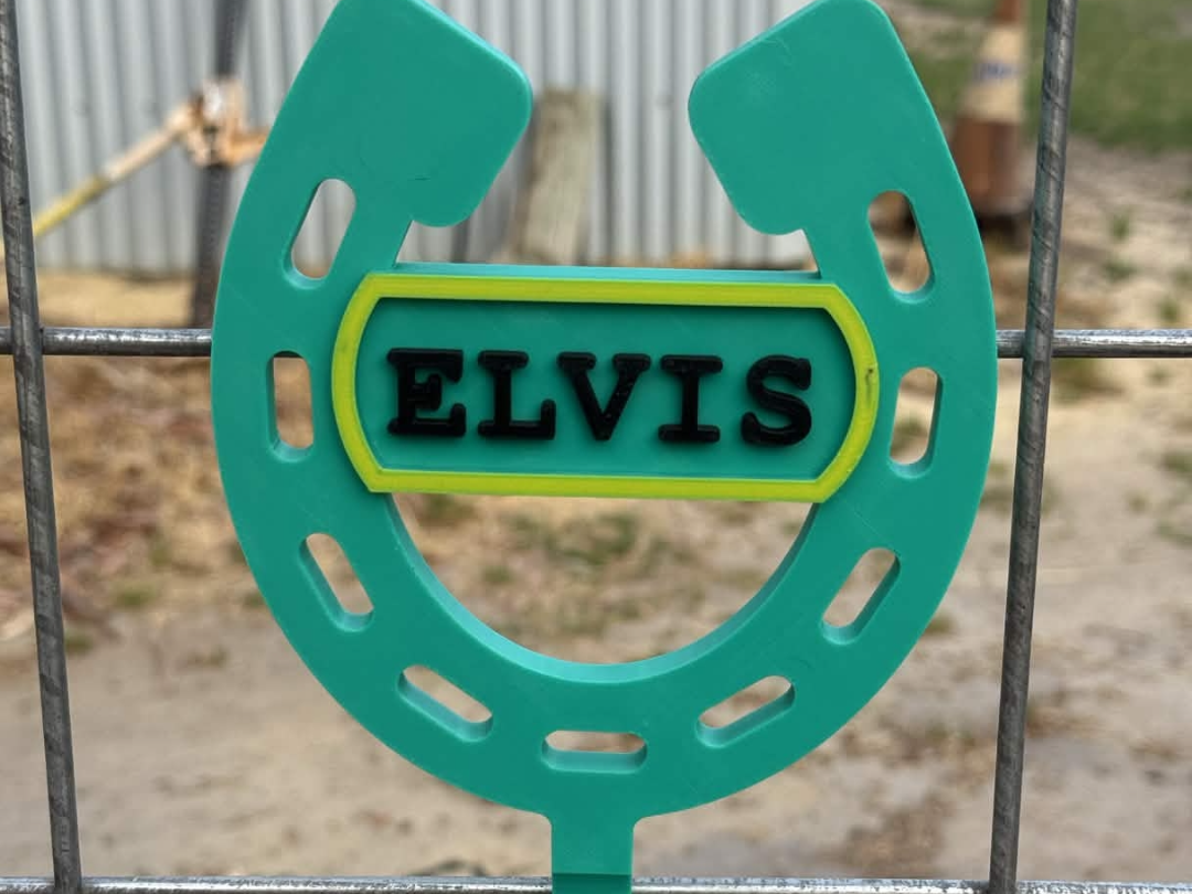 Horseshoe Gate bridle / Halter name plate hanger 