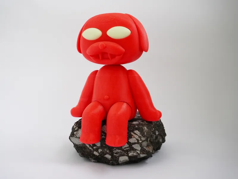 Big cute cartoon dog toy can sit on shelf