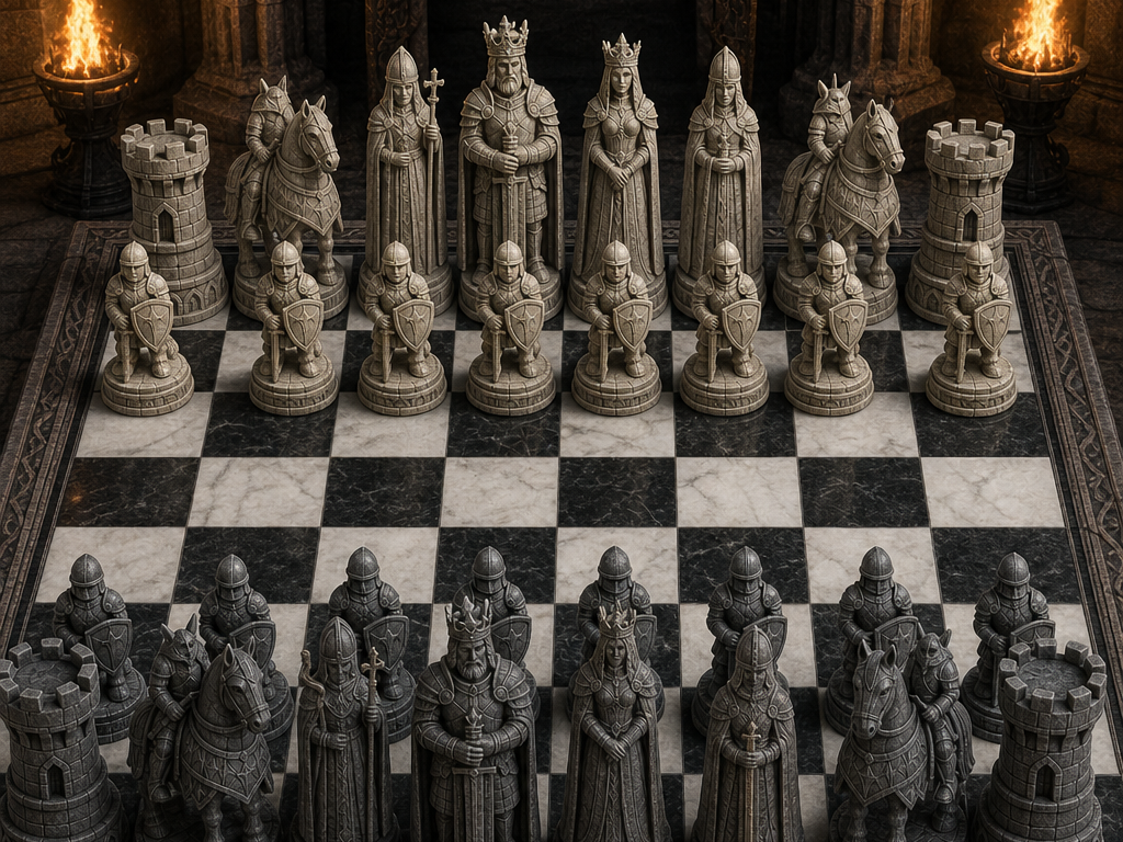 Medieval chess set