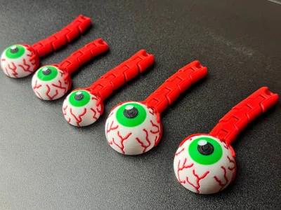 Flexi bloody eye keychain