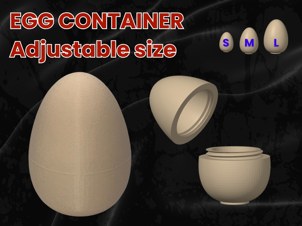 Miniatura 1 do modelo 3D Standing Easter EGG, Adjustable size - hiding spot