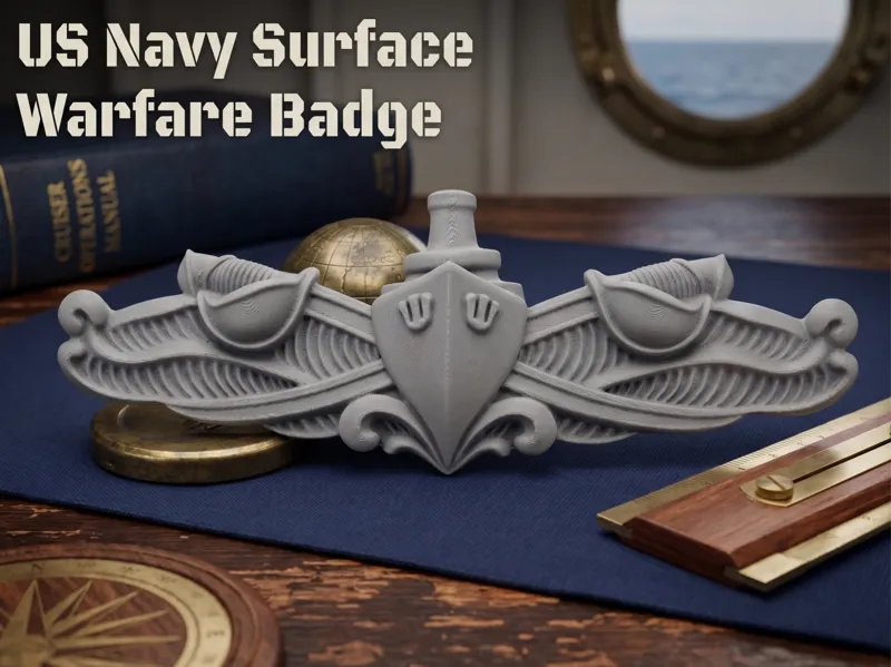 US Navy Surface Warfare Badge Plaque