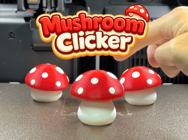 Mushroom Clicker – Cute Desk Fidget Toy