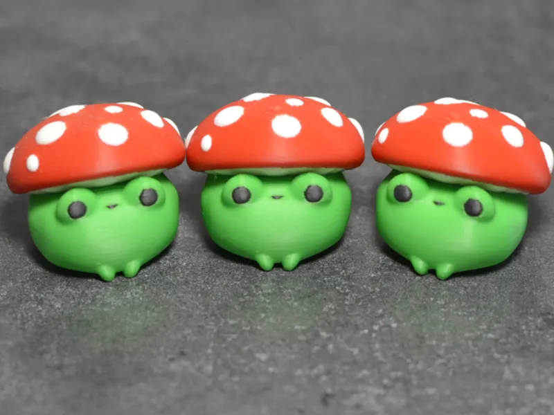 Frog with mushroom cap